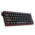 REDRAGON Fizz K617 RGB USB Mini Mechanical Gaming Wired Keyboard Red Switch 61 Key Gamer for Computer PC Laptop detachable cable - Caser Shop