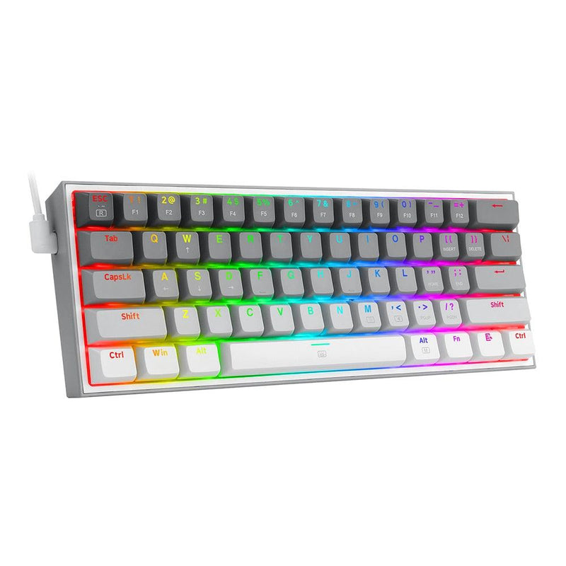 REDRAGON Fizz K617 RGB USB Mini Mechanical Gaming Wired Keyboard Red Switch 61 Key Gamer for Computer PC Laptop detachable cable - Caser Shop