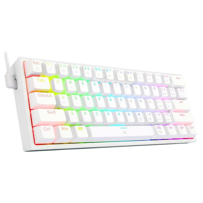 REDRAGON Fizz K617 RGB USB Mini Mechanical Gaming Wired Keyboard Red Switch 61 Key Gamer for Computer PC Laptop detachable cable - Caser Shop